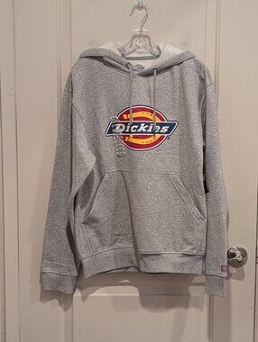 Dickies Gray Crewneck Pullover Hoodie with Logo Size Small
